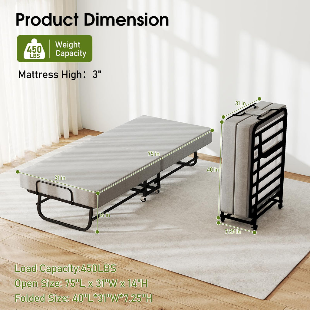 Folding Bed on Wheels M68199