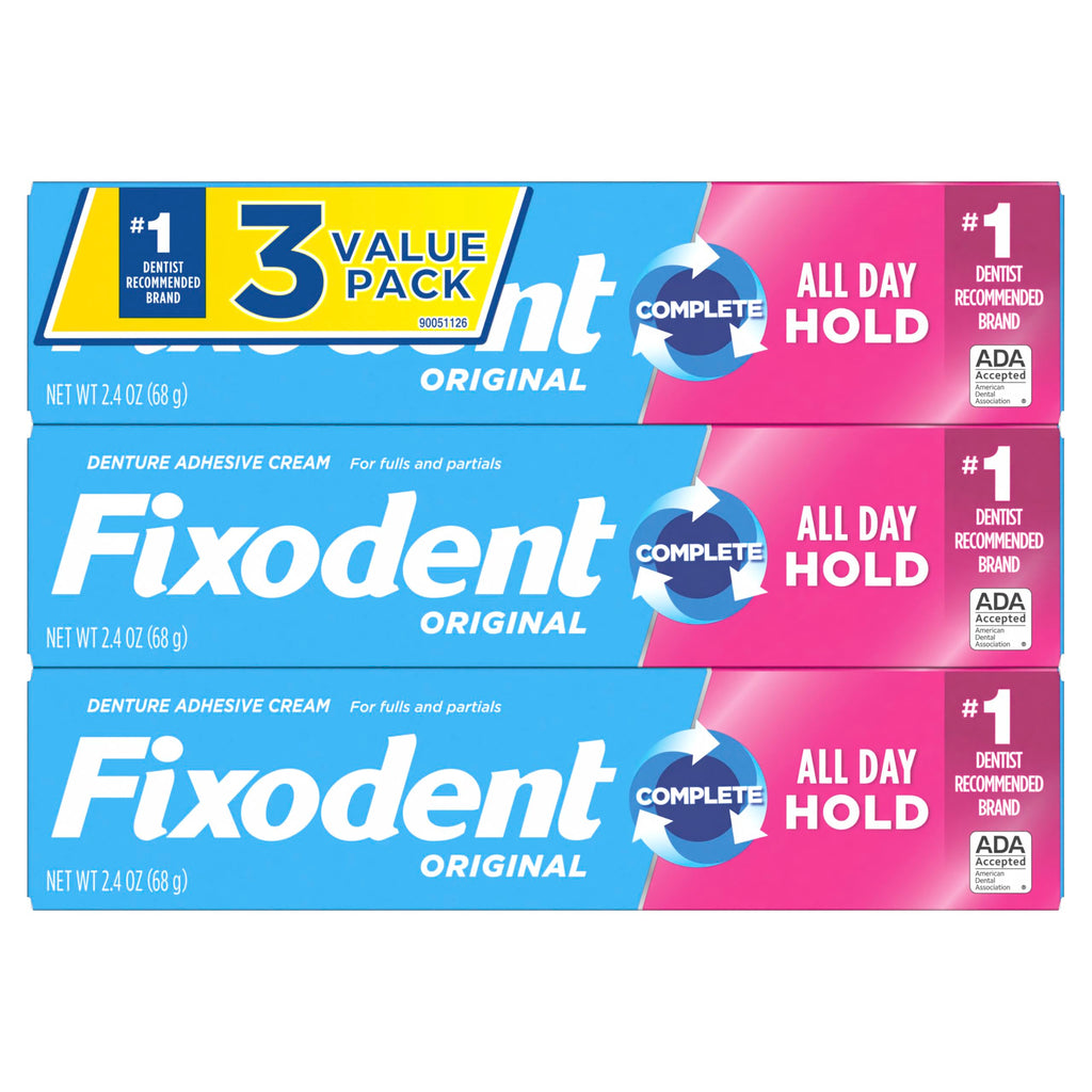 Denture Adhesive Cream 2.4 oz 3-Pack O976