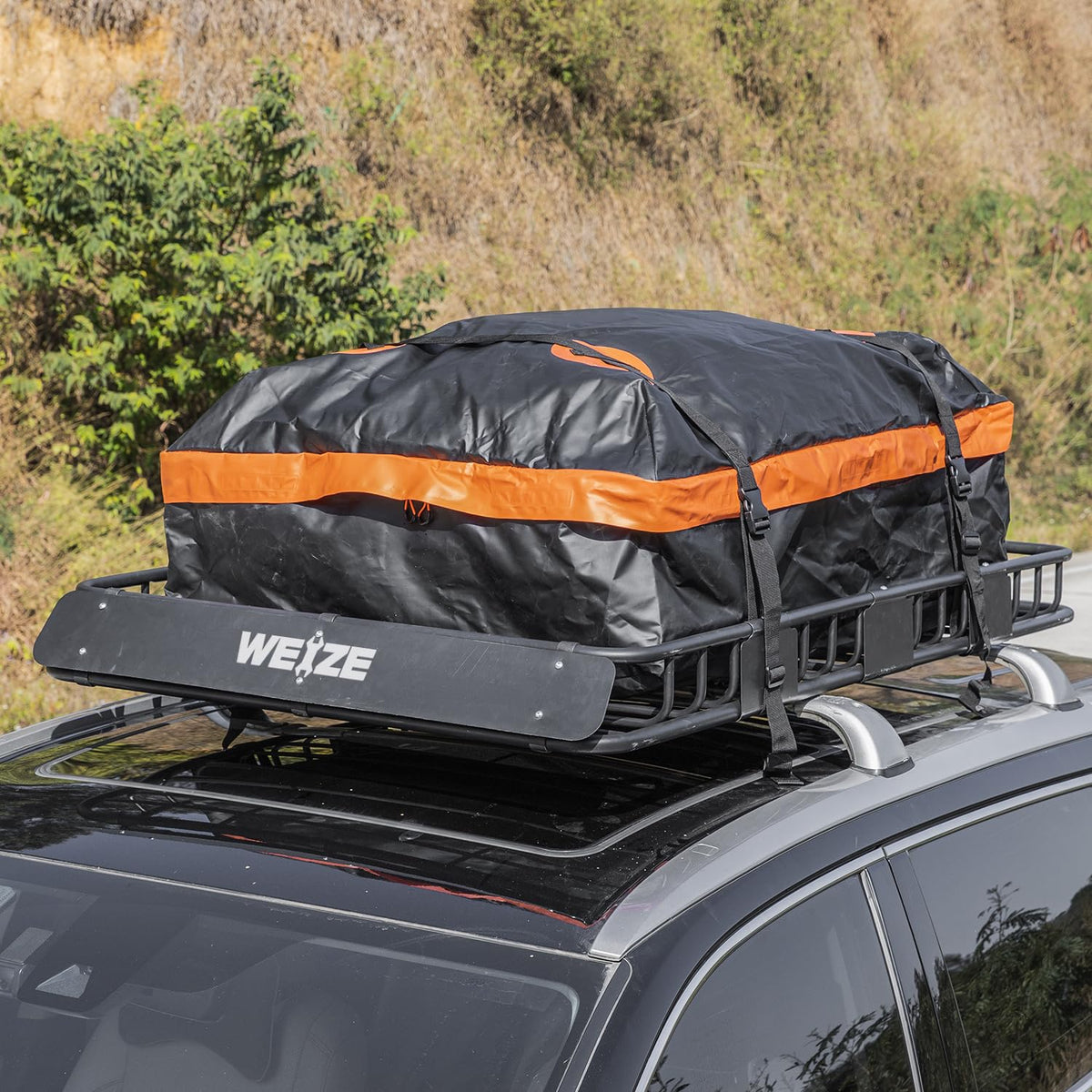 64"x 39" Steel Roof Rack Cargo Carrier with Waterproof Bag A561