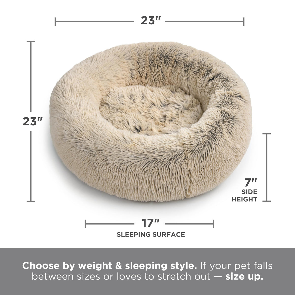 Small Taupe Dog Bed S603