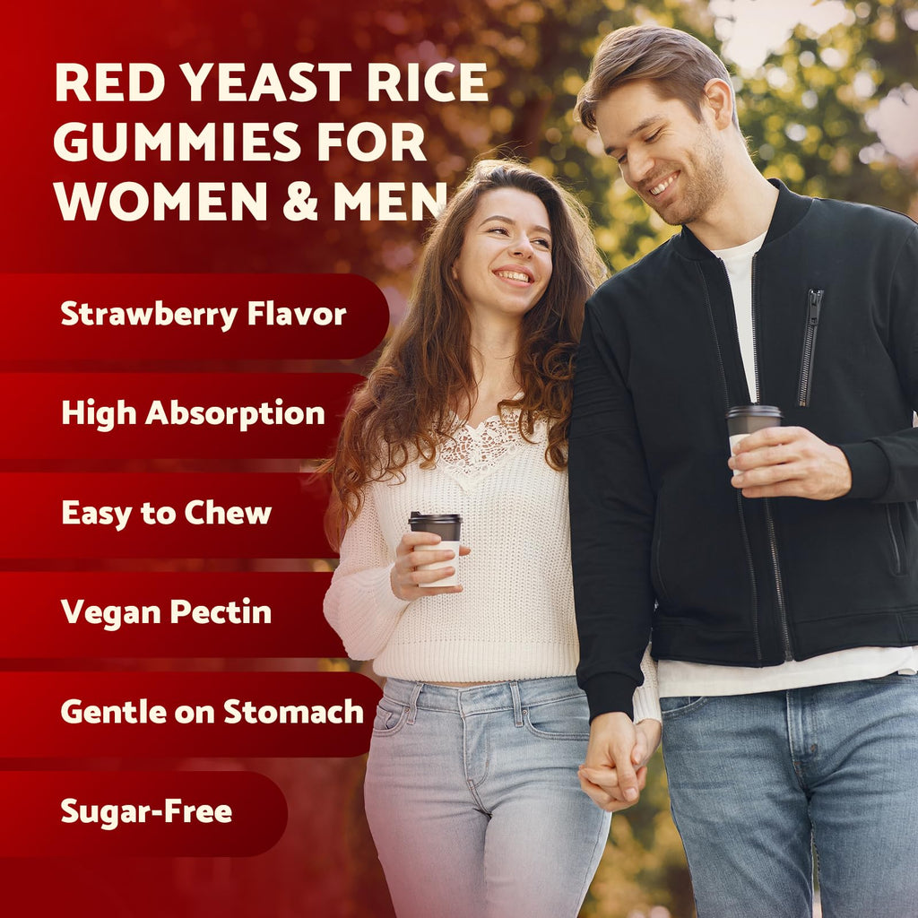 Sugar Free Red Yeast Rice with CoQ10 1200mg Strawberry Flavor 120 Count T884