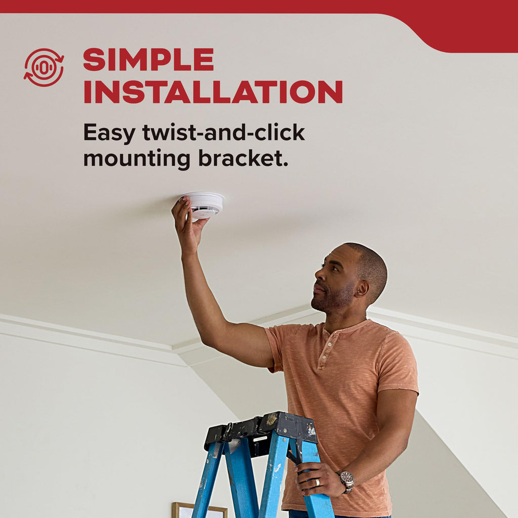 Smoke Detector, Hardwired with AA Battery Backup, 3 Pack P173