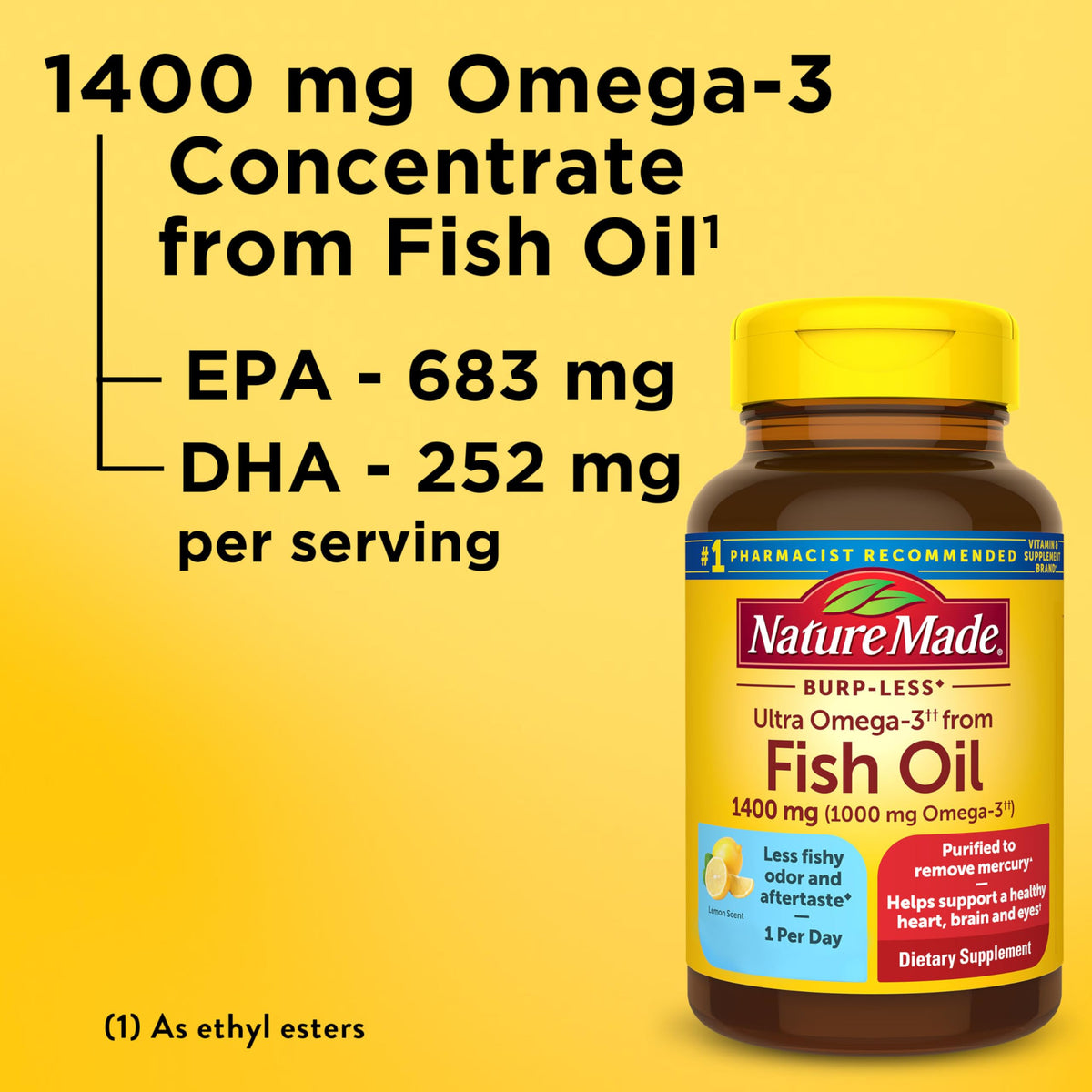 Omega 3 Fish Oil Supplement 1400mg 45 Softgel P507697
