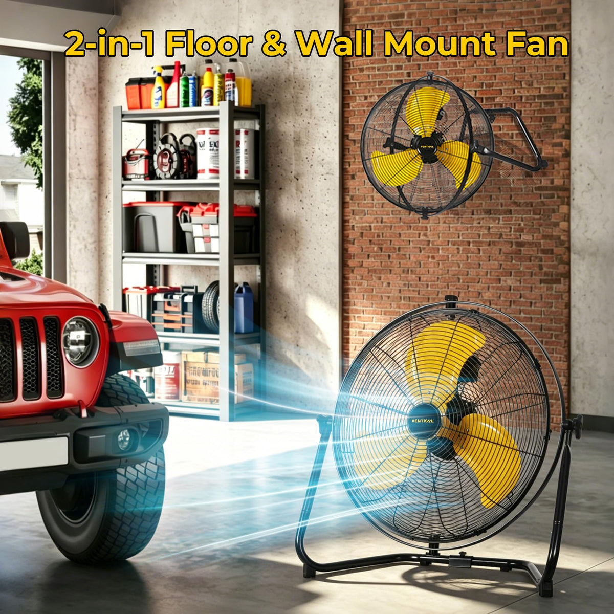20 Inch 2-in-1 Floor Wall Mounted Fan P544163