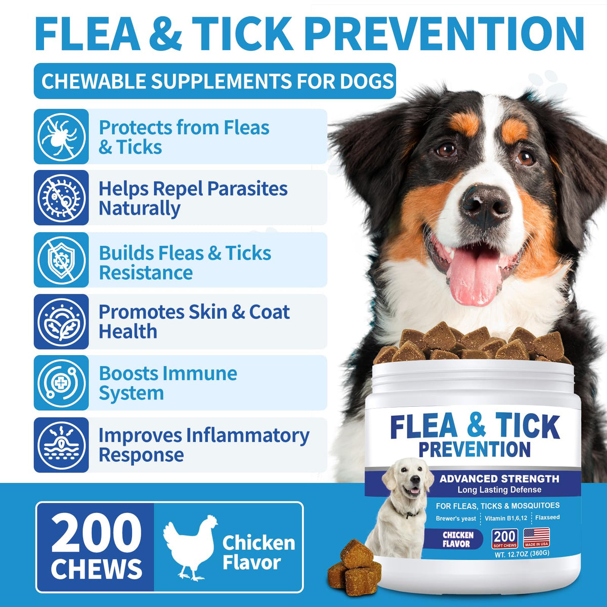 Flea and Tick Chewables 200Ct G3150