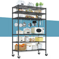 82" 6-Tier Adjustable Storage Shelves with Wheels S373411