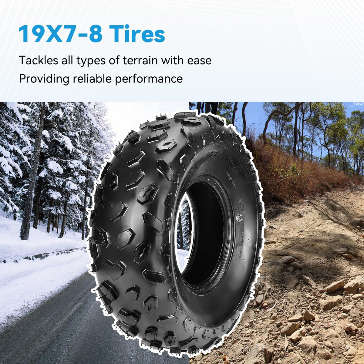 19x7-8 Mini Bike Tire Tubeless Replacement F32930