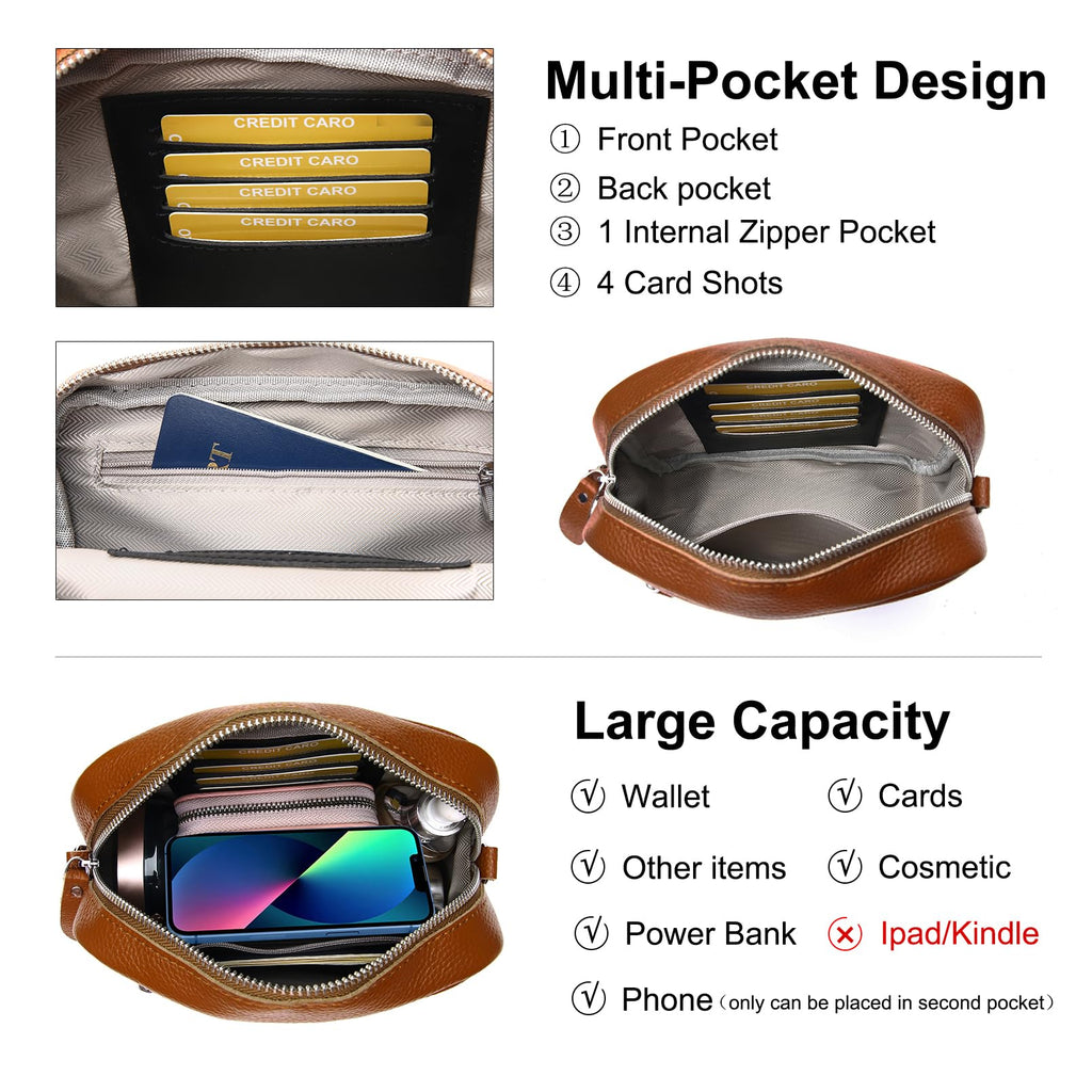 Small Leather Crossbody Bag P761