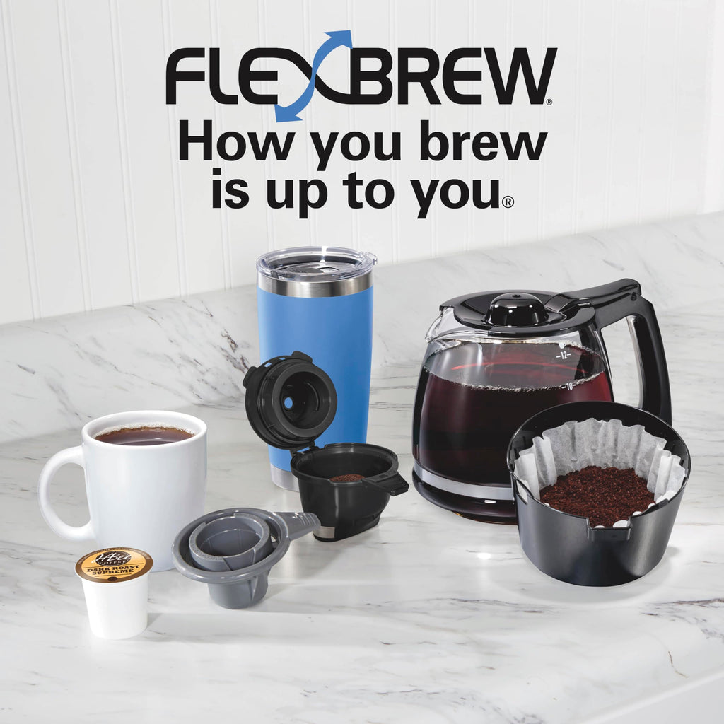 2-Way Coffee Maker with K-Cup Pods or Grounds, Black Z659