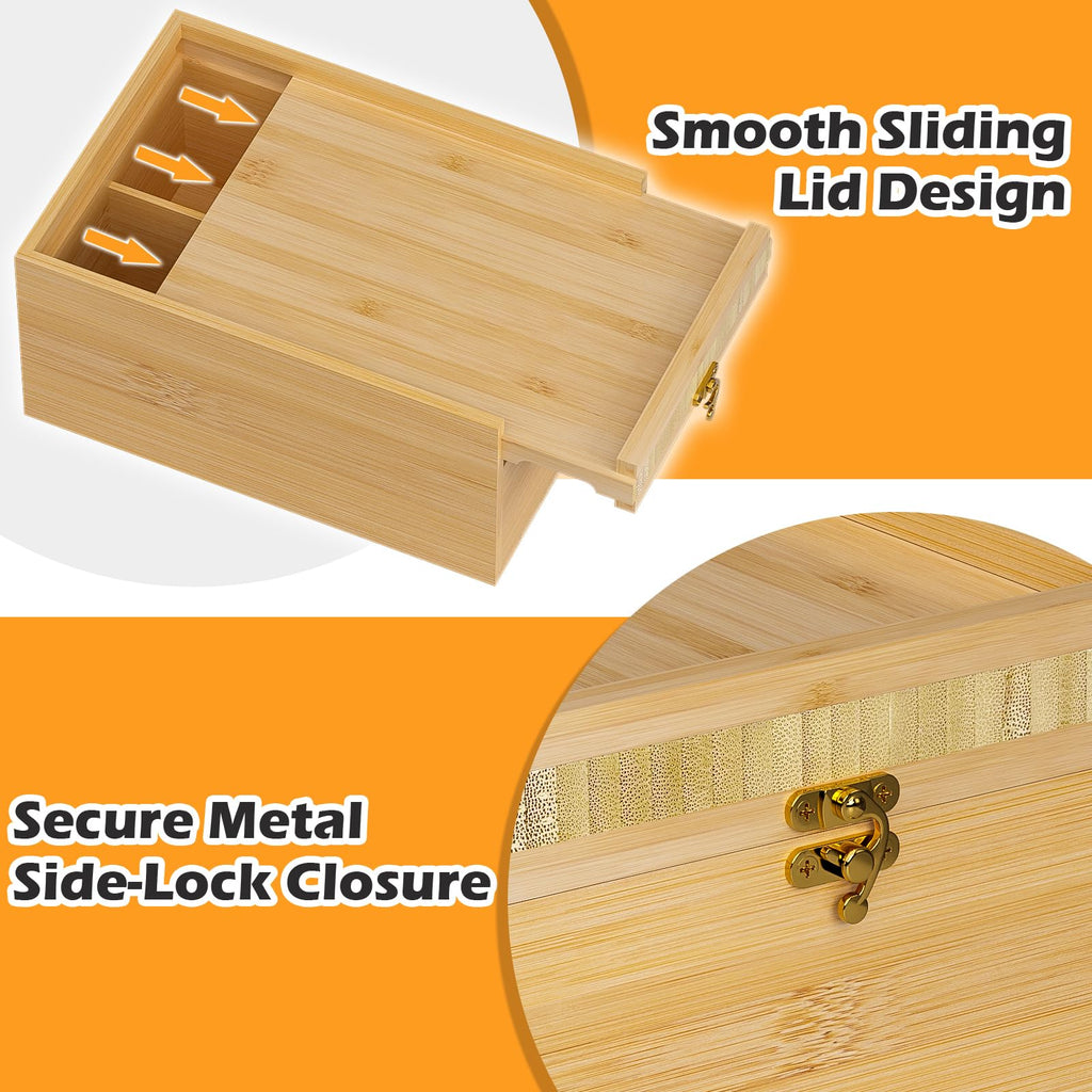 Bamboo Storage Box with Lid H7658
