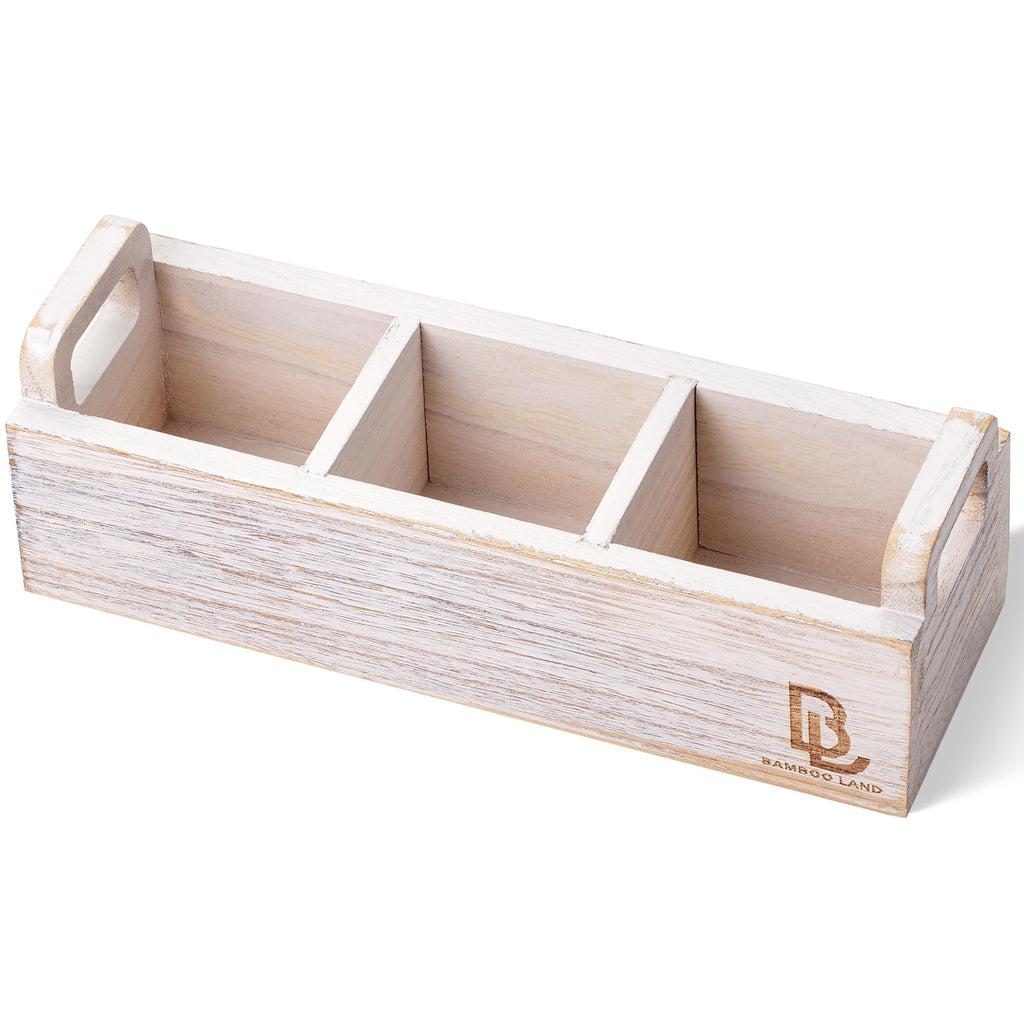 Wooden 3 Slot Tea Bag Organizer D3162