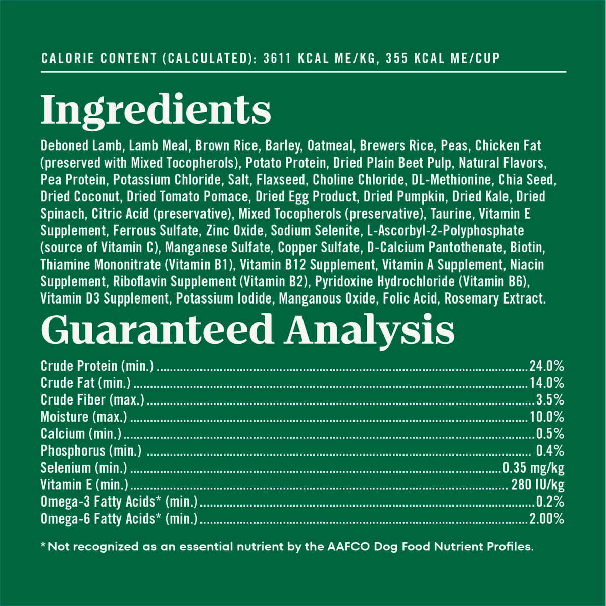 Adult Dry Dog Food, Lamb & Brown Rice Recipe, 36 lb J86241