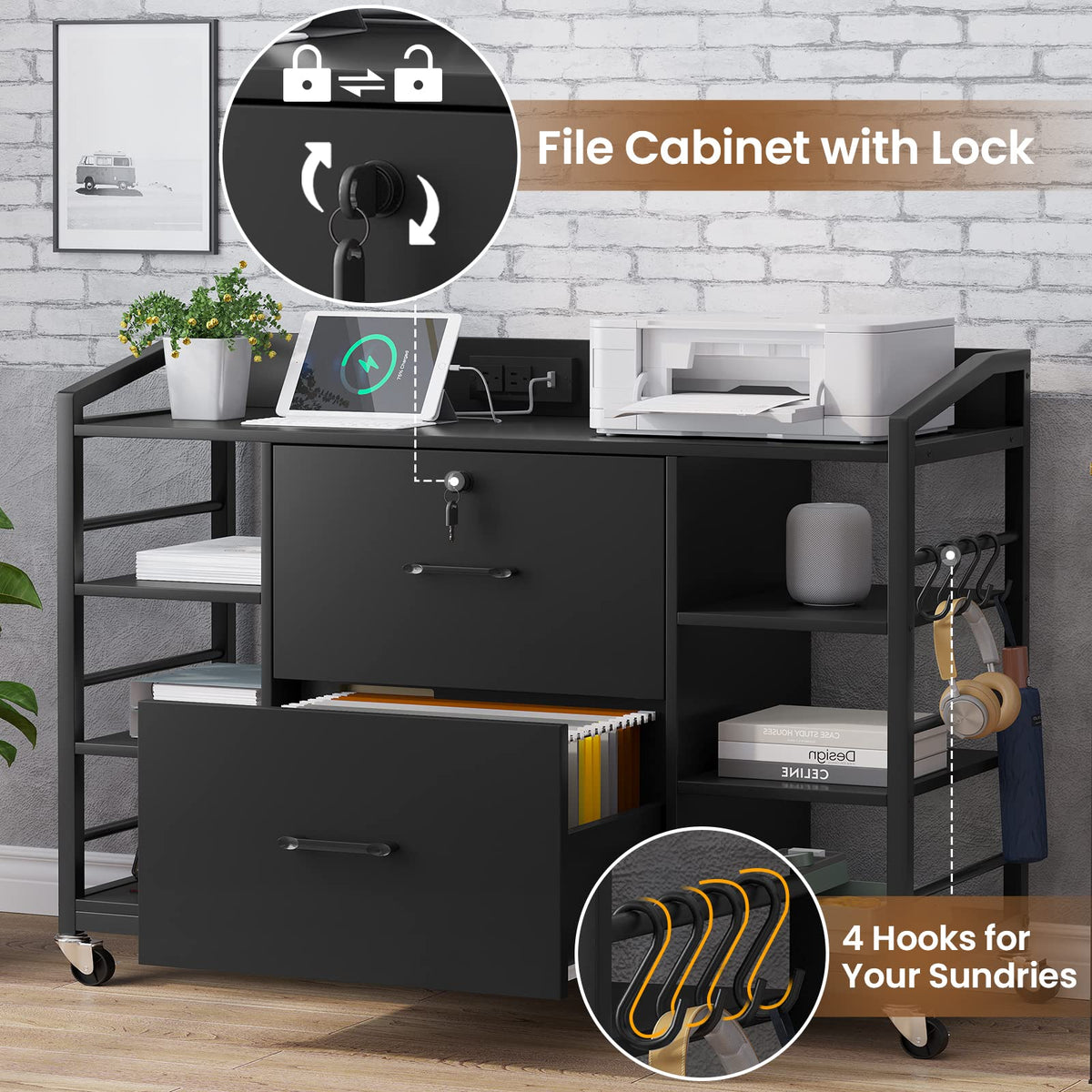 44" File Cabinet with Lock G271