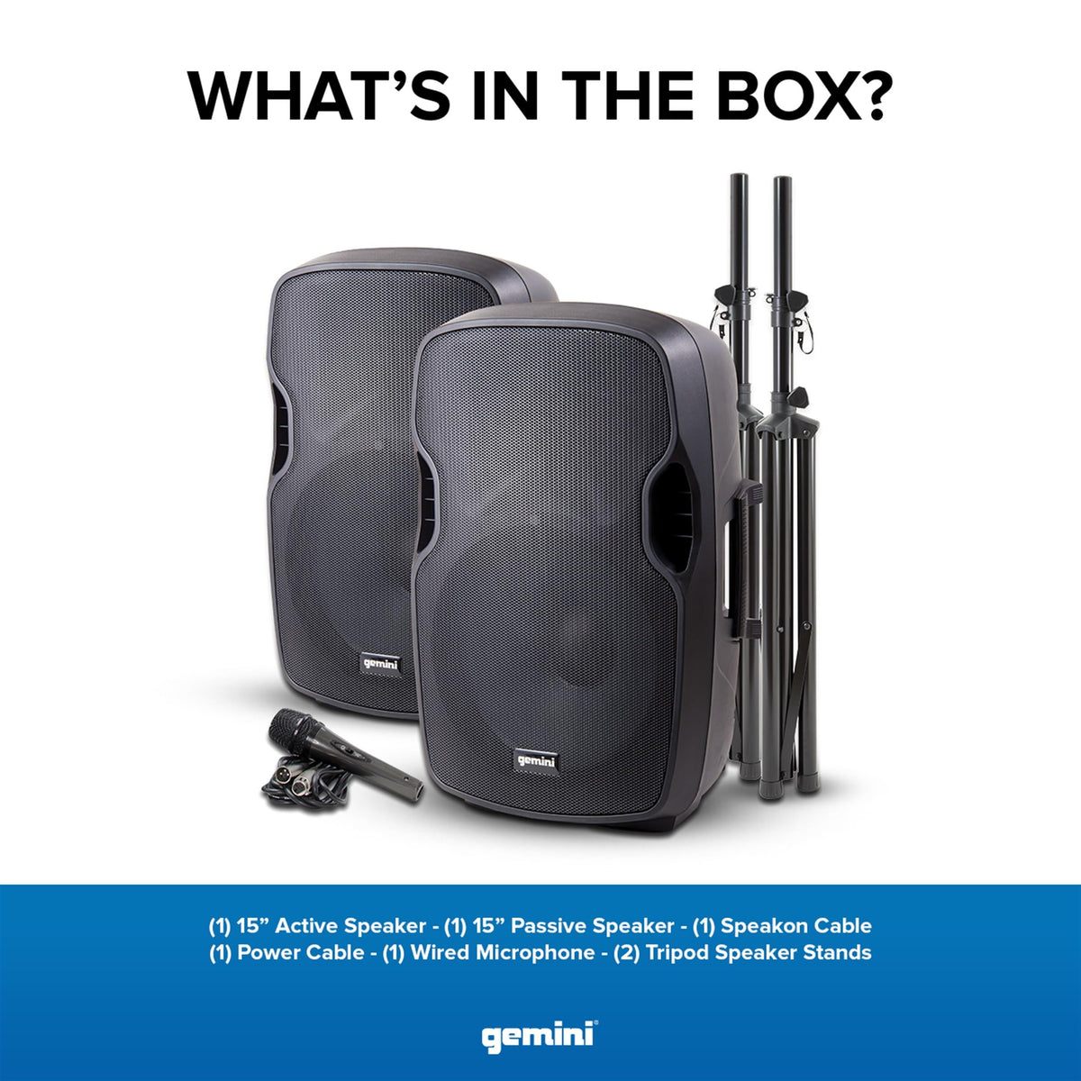 Portable Bluetooth PA Speaker System, 2000W, Black J68700