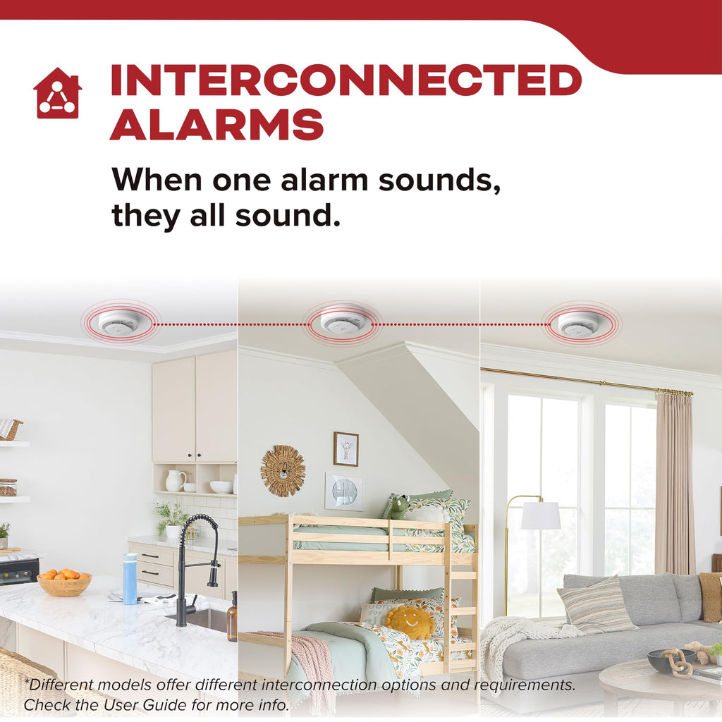 Smoke Detector, Hardwired with AA Battery Backup, 3 Pack P173