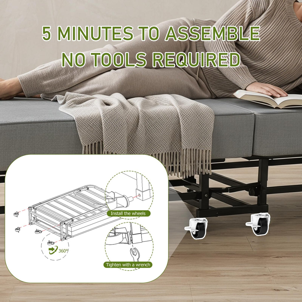 Folding Bed on Wheels M68199