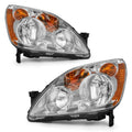Headlight Chrome Housing Amber Reflector Replacement Pair O661683
