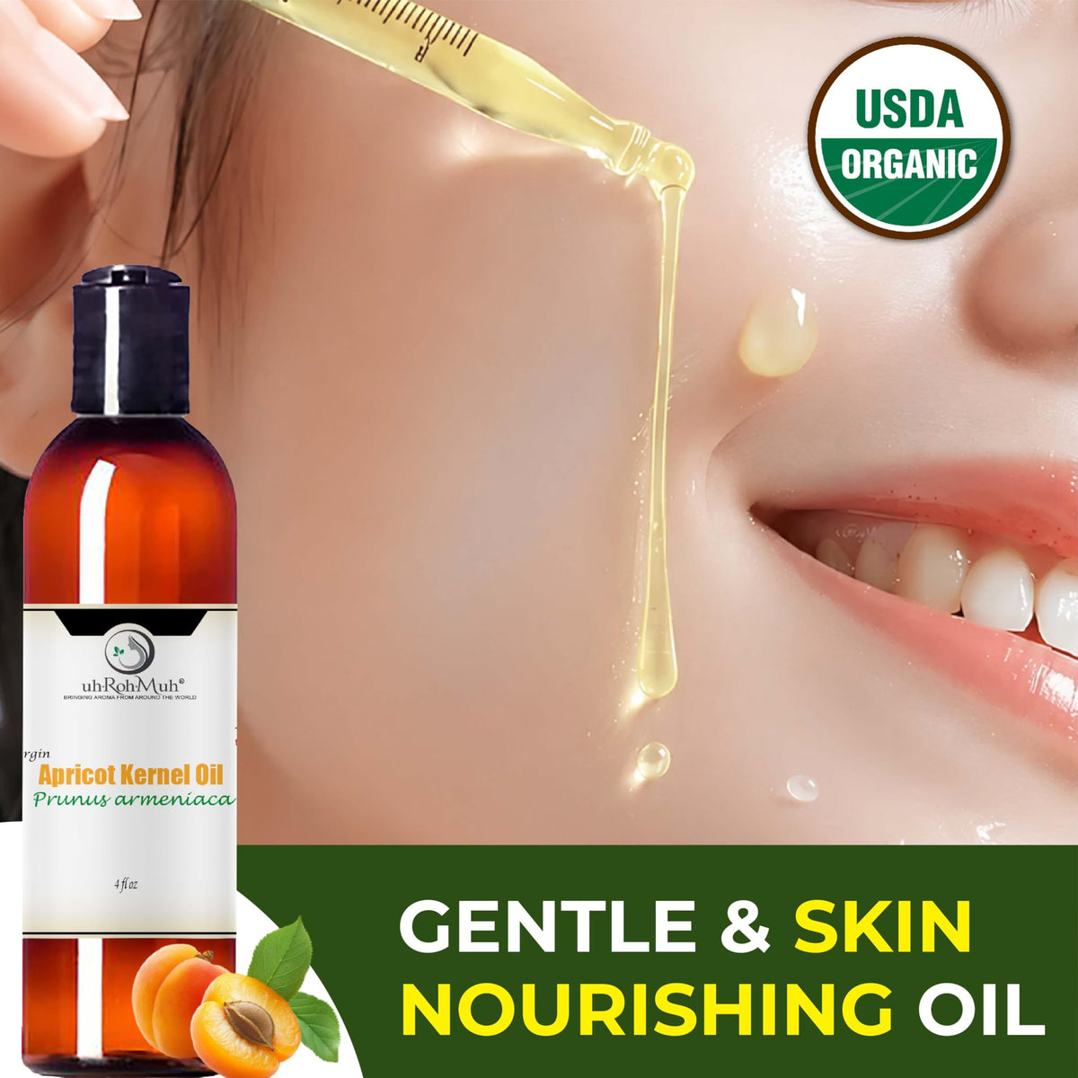 Cold Pressed Apricot Kernel Carrier Oil 4 Fl Oz C145403