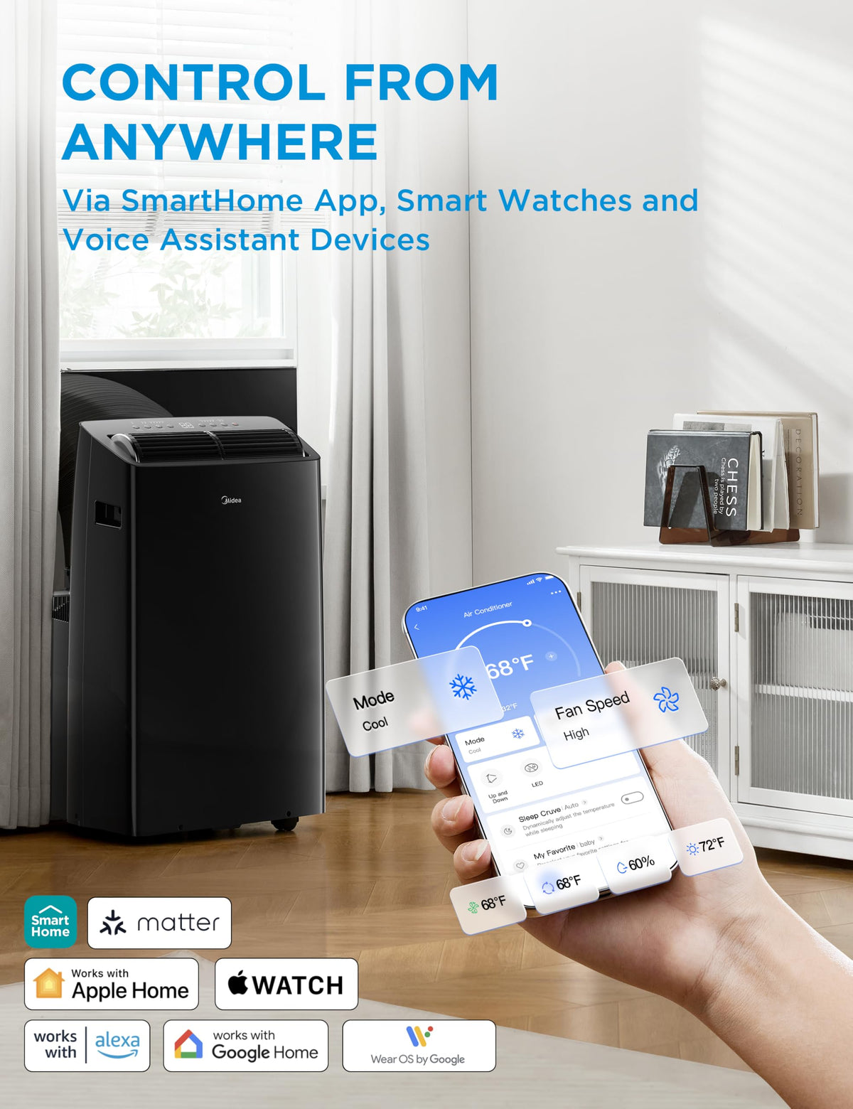 14,000 BTU Portable Air Conditioner with Heat W697