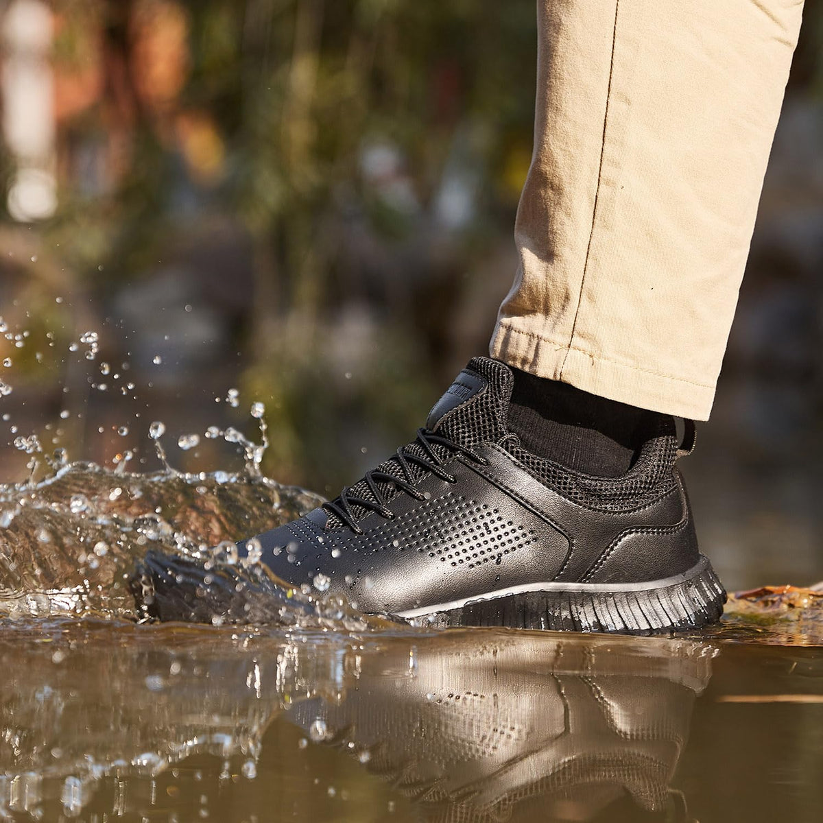 Black Non Slip Work Shoes J54278