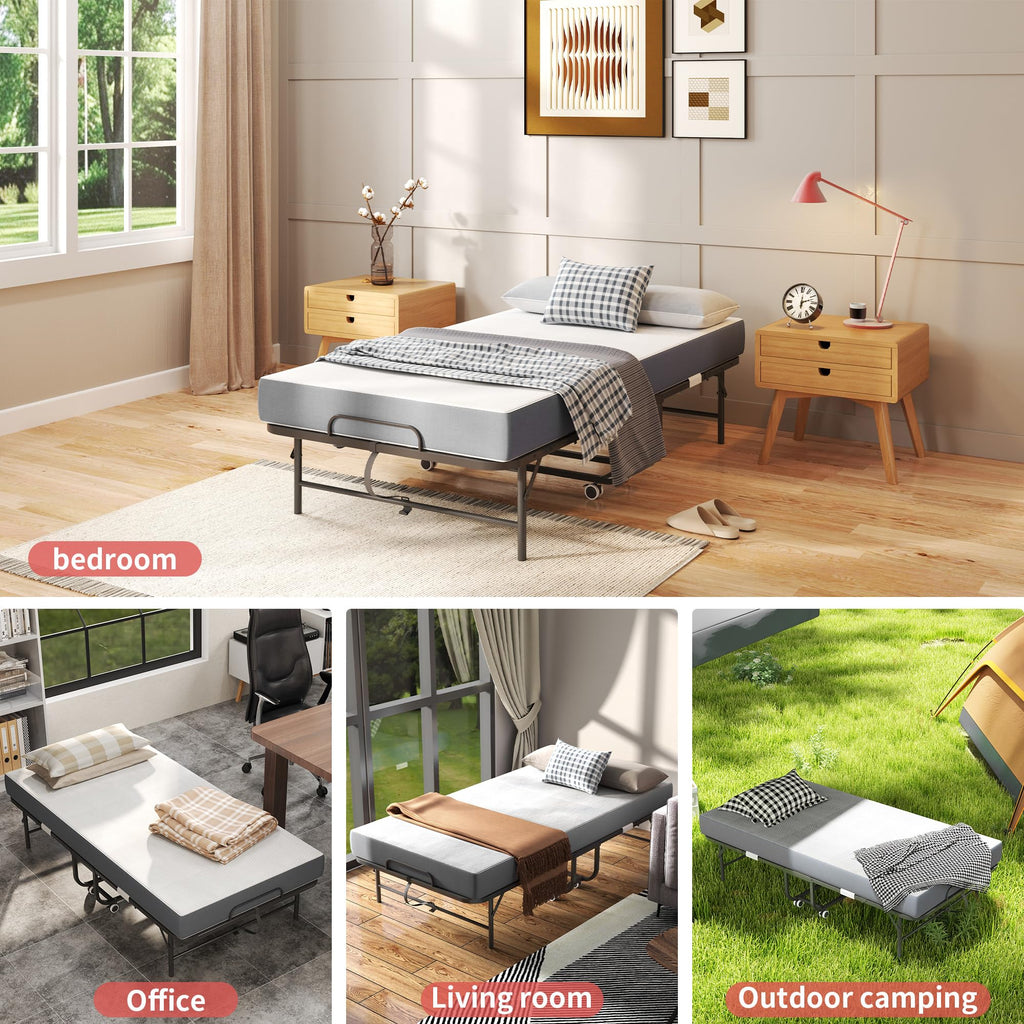 75"x38" Folding Bed with Mattress G952