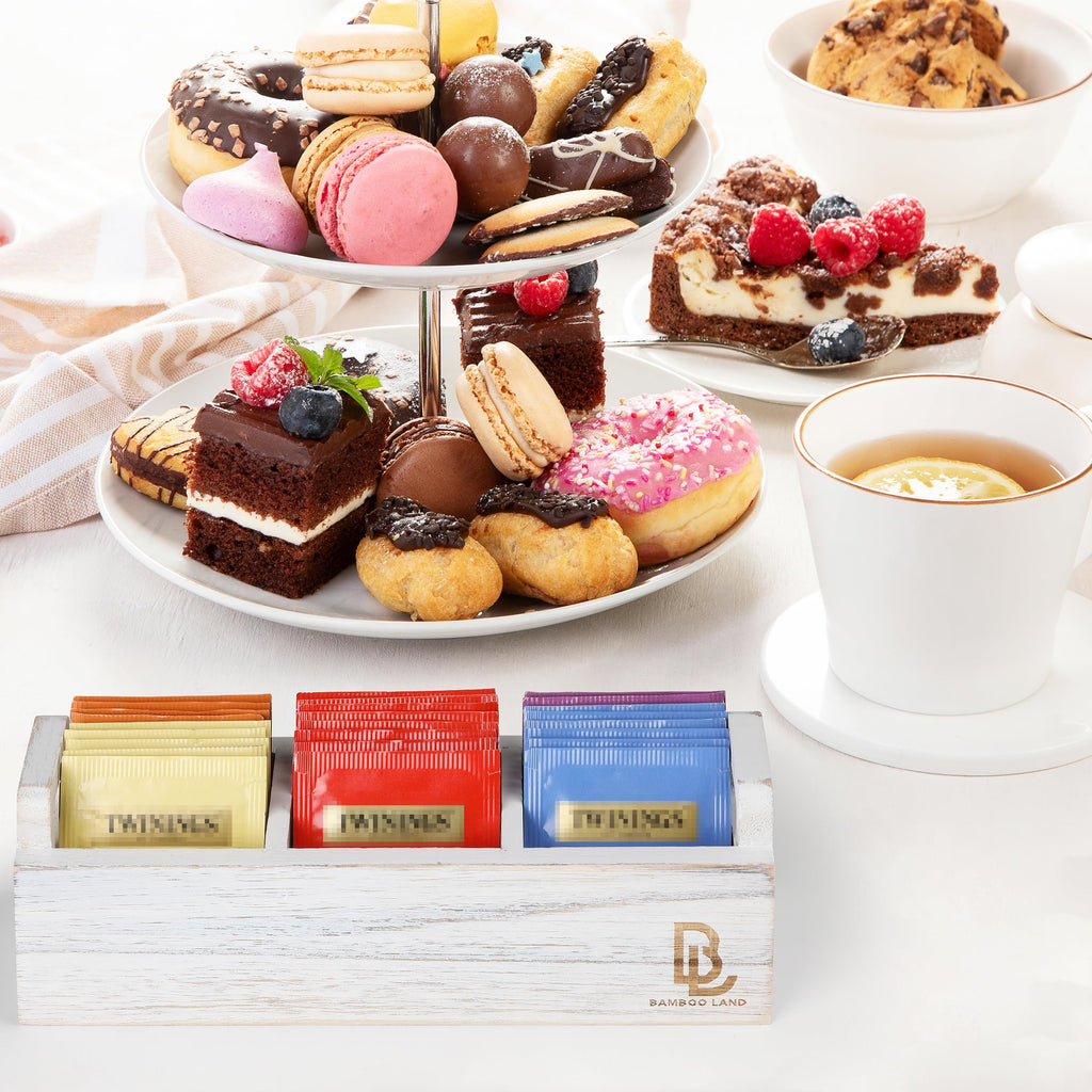 Wooden 3 Slot Tea Bag Organizer D3162