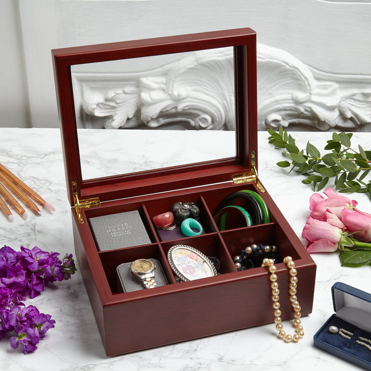 Wooden Tea Bag Organizer X602