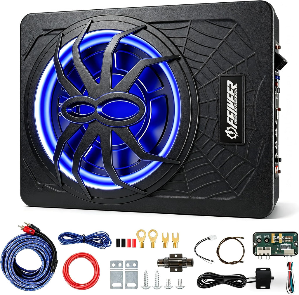 10" 1200W UnderSeat Subwoofer and Amp Package T14028