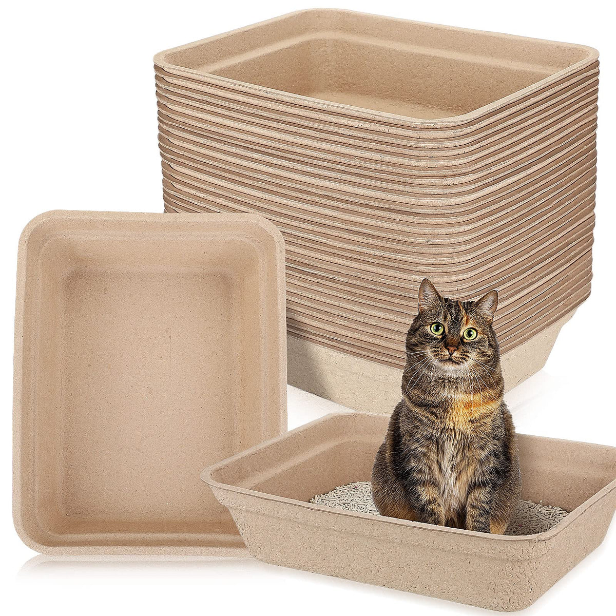 30 Pack Disposable Cat Litter Tray X762